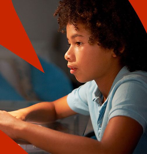 student working on homework on a computer